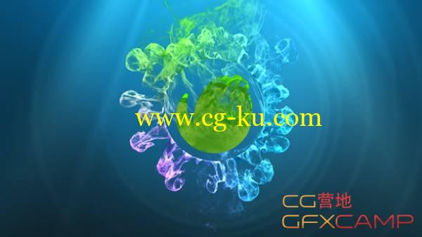 AE模板-漂亮烟雾水墨粒子冲击碰撞Logo展示 Beauty Particles World的图片1
