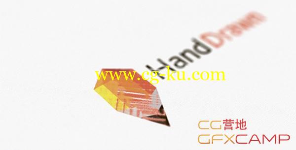 AE模板-铅笔手绘公司Logo透视效果图展示 Hand Drawn Logo的图片1