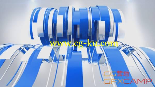 AE模板-波浪绸缎新闻财经栏目包装Logo展示 Wavy Ribbons Logo Reveal的图片1