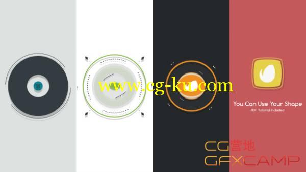 AE模板-炫酷线条图形MG动画Logo展示 Shapes Logo Reveal的图片1