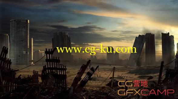 荒芜城市建筑场景数字绘景MP教程 FXPHD – DMP207 Digital Matte Painting: Lost Desert City的图片1