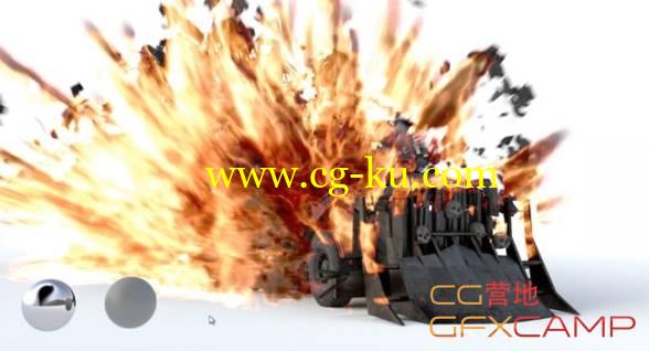 Houdini+Nuke爆炸场景特效合成灯光渲染教程 FXPHD - HOU215 Lighting & Rendering Explosions in Houdini & Nuke的图片1
