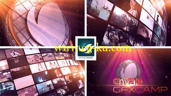 AE模板-三维视频墙照片墙Logo展示开场 Video Wall Logo的图片1