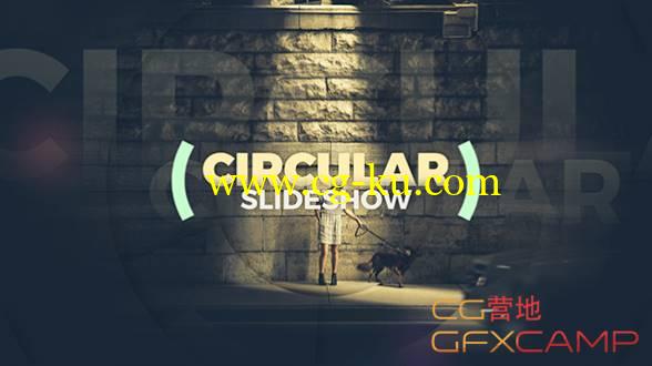 AE模板-圆形遮罩转场时尚图片展示片头 Circular Slideshow - Modern Elegant Parallax Opener﻿的图片1