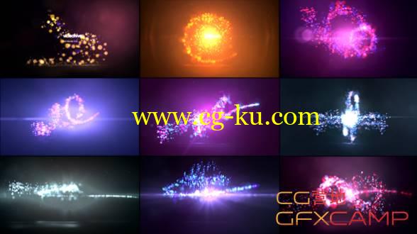 AE模板-9款漂亮Particle粒子路径Logo展示 Quick Particles Logo Reveal Pack 9in1的图片1