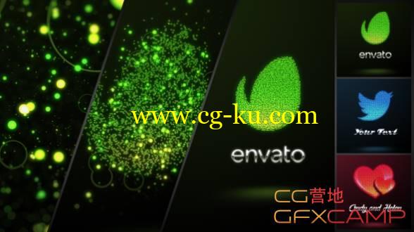 AE模板-梦幻童话发光粒子汇聚Logo文字 Glowing Dots Logo的图片1