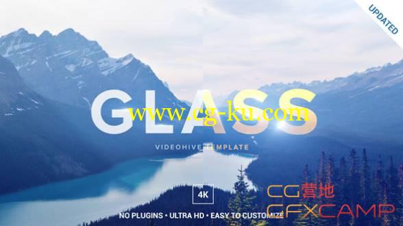 AE模板-透明玻璃质感文字开场 Glass Logo Opener的图片1