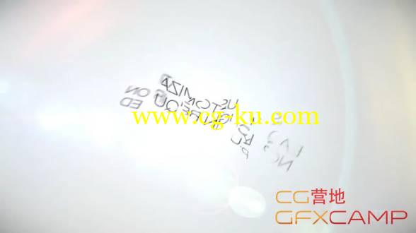 AE模板-破碎旋转文字拼贴Logo展示 Titles Rotation Flare的图片1