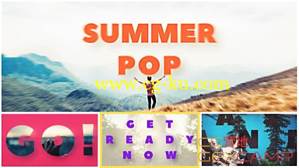 AE模板-夏天时尚娱乐清晰文字标题动画幻灯片开场 Summer Pop的图片1