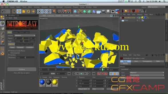 C4D破碎插件 Nitro4D NitroBlast v2.0 R15/R16/R17 Win/Mac + 视频教程的图片1