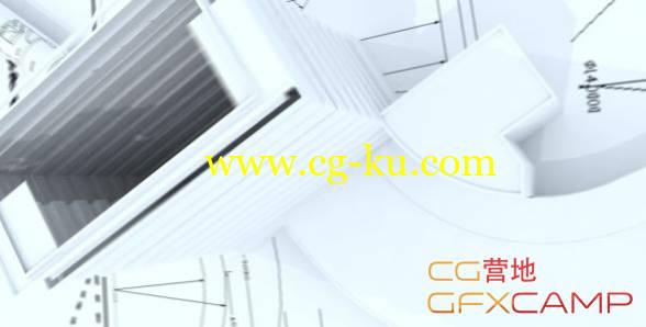 AE模板-图纸白模搭建公司片头展示 An Architect Firm的图片1