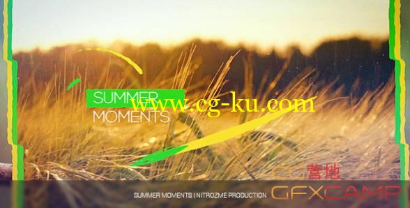 AE模板-青春活力卡通线条漫画风格视频开场 Summer Moments的图片1