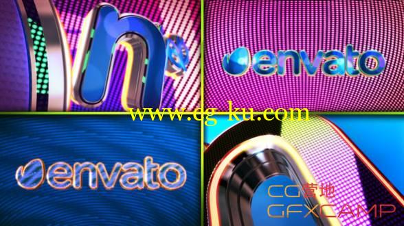AE模板-E3D时尚娱乐栏目包装霓虹灯三维Logo展示 Arcade Lights Logo的图片1