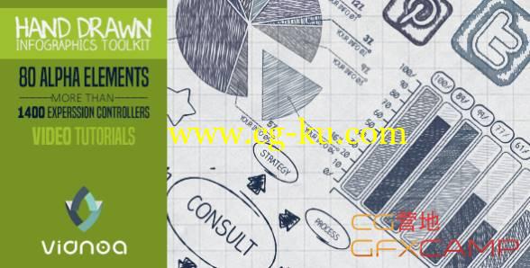 AE模板-铅笔手绘卡通信息图表数据展示 Hand Drawn Infographics Toolkit的图片1