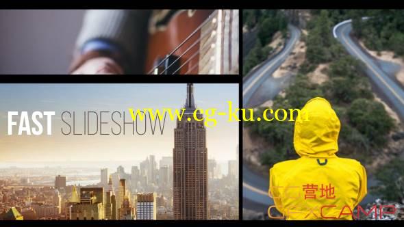 AE模板-画面分屏图片快速展示片头 Fast Slideshow的图片1