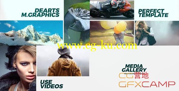 AE模板-图片分屏拼贴文字说明片头 Media Gallery的图片1