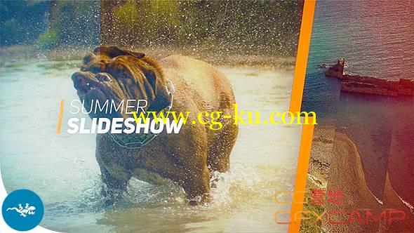AE模板-旅游回忆甜蜜爱情风景幻灯片切换片头 Summer Slideshow的图片1