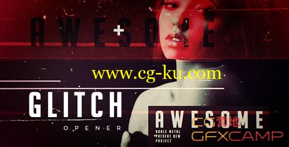 AE模板-复古时尚动感音乐开场片头 Grunge Glitch Opener的图片1