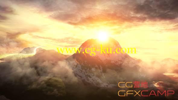 AE模板-E3D高山雪山仿派拉蒙电影Logo开场 Sky and Mountains Logo的图片1