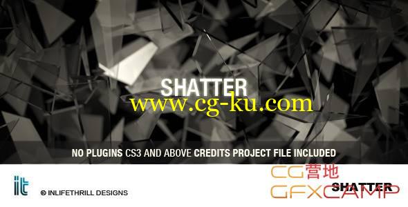 AE模板-文字图片Logo玻璃破碎展示 Shatter的图片1