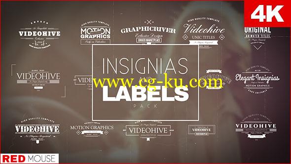 AE模板-复古徽章标签标题文字动画 Insignias And Labels Pack的图片1