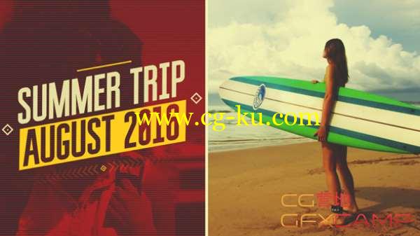 AE模板-夏日旅游照片视频展示片头 Summer Trip的图片1