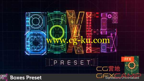 高科技科幻UI元素AE预设 Boxes Preset的图片1