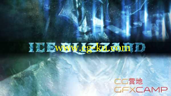 AE模板-仿暴雪游戏风格3D文字Logo片头 Ice Blizzard Logo的图片1