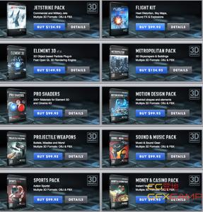Video Copilot – Element 3D Packs 模型包合集-及时更新的图片1