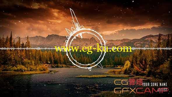 AE模板-简洁波形可视化音乐均衡器 Clean Audio Spectrum Music Visualizer的图片1