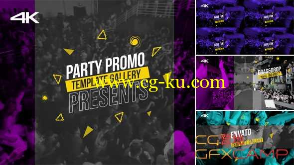 AE模板-时尚音乐活动聚会现场宣传片 Party Promo的图片1