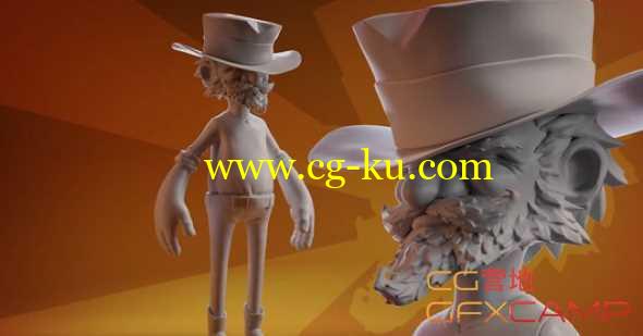Blender卡通人物雕刻教程 CGCookie - Sculpting Wrangler的图片1