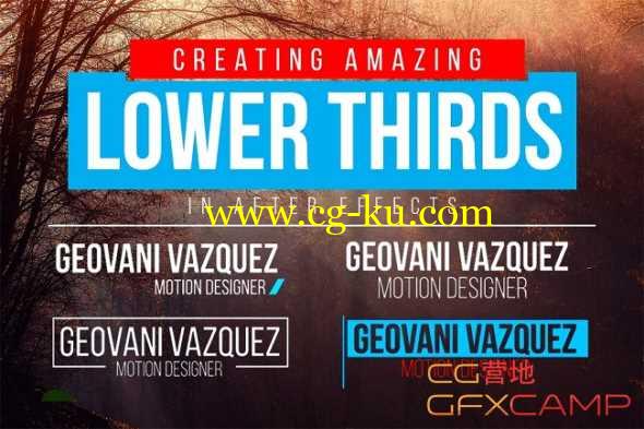 AE人名字幕条动画制作教程 SkillShare – Creating Amazing Lower Thirds in After Effects的图片1