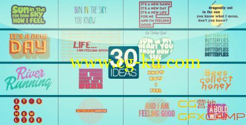 30个AE字体预设 VideoHive 30 Text Ideas的图片1