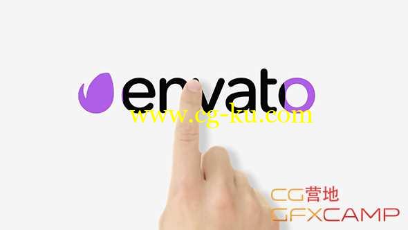 AE模板-手指点击滑动Logo文字展示 Touch Logo Pack的图片1