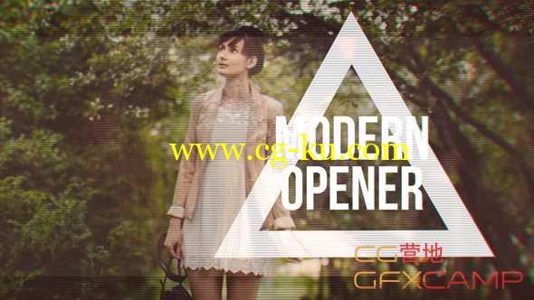 AE模板-动感信号损坏时尚图片展示片头 Modern Fashion Opener - Fast Glitch Slideshow的图片1