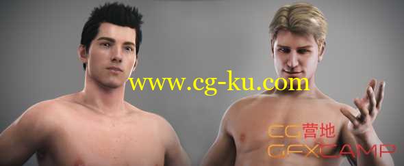 Maya男性角色人物动画3D模型 NoneCG – Animated Males Tom & Brian V2的图片1