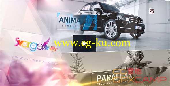 AE模板-分组排列图片切换幻灯片展示片头 Parallax Slideshow的图片1
