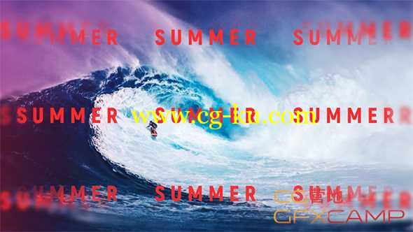 AE模板-夏日旅游文字标题遮罩照片展示片头 Summer Opener的图片1