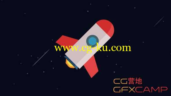 扁平化火箭升空MG动画AE教程 After Effects – “Rocket in Space” Flat Animation Tutorial的图片1