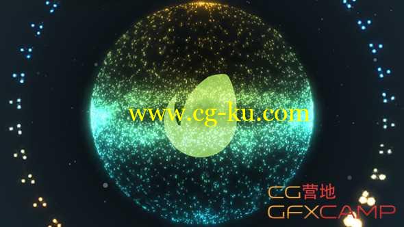 AE模板-环绕球形粒子Logo展示 Swarm Particle Logo的图片1