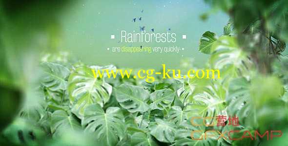 AE模板-热带雨林植物穿梭文字标题开场片头 The Rainforests Titles的图片1