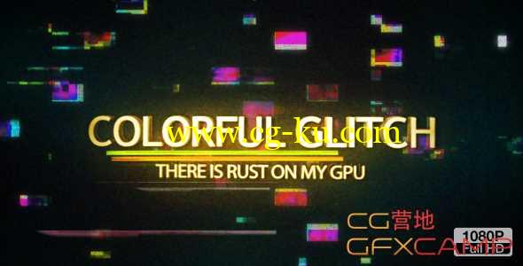 AE模板-彩色屏幕失真信号损坏 Colorful Glitch Reveal HD的图片1