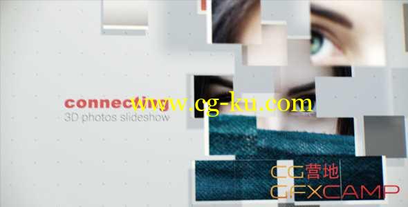AE模板-三维拼贴汇聚照片墙展示片头 Connecting 3D Photos Slideshow的图片1