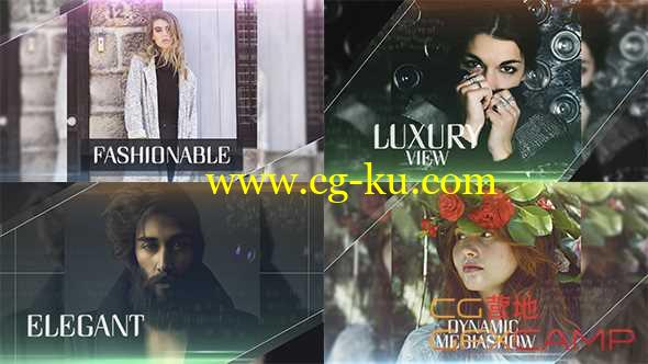 AE模板-时尚网格优雅图片展示片头 Fashion - Elegant Show的图片1
