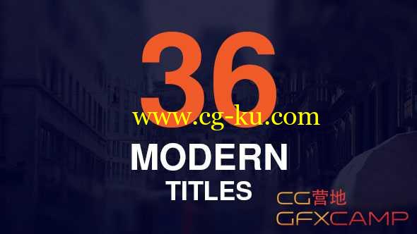 AE模板-36个简洁线条人名字幕条标题动画 36 Modern Titles的图片1