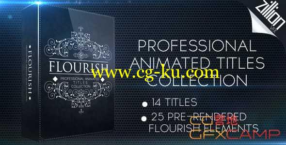 AE模板-小清新婚礼植物花藤生长文字标题动画 Flourish Titles Collection的图片1