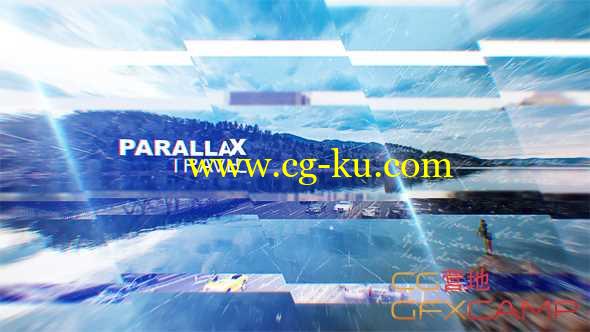 AE模板-图形切割视差图片展示开场片头 Parallax Travel的图片1