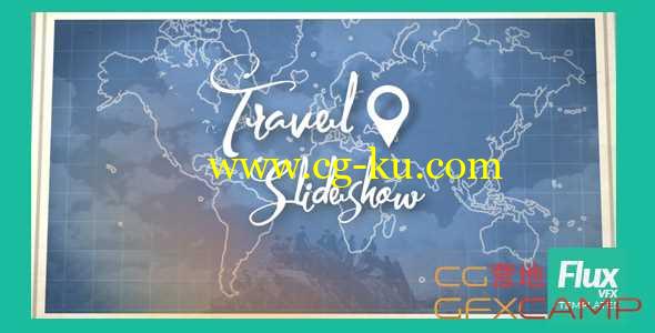 AE模板-地图旅游景点相册图片展示 Map Travel Slideshow的图片1