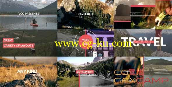 AE模板-简洁标题旅游视频展示 Travel Reel With Titles的图片1